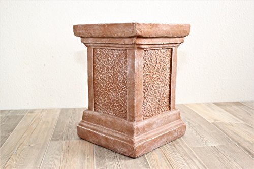 Säule in Terrakotta, Deko Sockel für Haus und Garten, Stein Podest für Figuren, frostsichere Empore für Statuen - 4