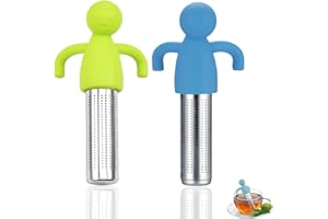 CHMISS 2 Pezzi Colini da Tè Infusore per il Tè Filtro The Infusione Infusore Tè Migliore Infusore per Foglie Sciolte o Tisane Design Simpatico ed Originale Si Adatta a Tutte Le Tazze