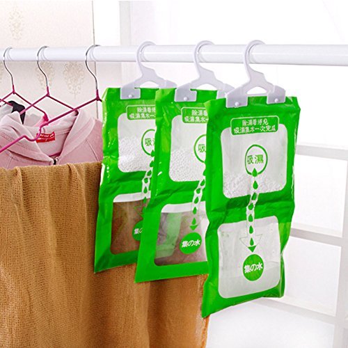 Generic as Shows : New Wardrobe Dehumidifier Wardrobes Hanging Moisture Bags Drying Agent Hygroscopic Anti-Mold Desiccant Bag