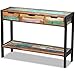 Produktbild Lingjiushopping Sideboard mit 3 Schubladen aus Massivholz Antik Material: Holz massiv antik + Rahmen in Edelstahl Buffet und Kommoden