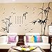 Produktbild HhGold Die Schlafzimmer sind modern Wall Art Aufkleber Selbstklebende Tapete wasserdicht Wand Dekorationen TV Hintergrund Tapete Abziehbilder Wandfliese, K's Bambus Melodie