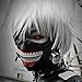 Produktbild Sunhoyu Tokyo Halloween Maske, Tokyo Ghoul Kaneki Ken Einstellbare Reißverschluss Kunstleder Maske Cosplay
