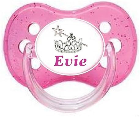 PERSONALISED UNIQUE DESIGNER DUMMY SOOTHER PACIFIER - SILVER CROWN