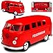 Produktbild alles-meine.de GmbH VW Volkswagen T1 Feuerwehr Rot Bully Bus 1950-1967 ca 1/43 1/36-1/46 Welly Modell Auto mit individiuellem Wunschkennzeichen