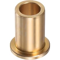 QUARKZMAN 2pcs Bride Roulement Manchon 15mm Alésage 21mm OD 12mm Longueur 3mm Bride Épaisseur Bronze Douille Autolubrifiant Douilles Manchon pour Industriel Équipement