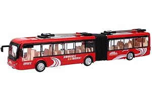 Zerodis 1:48 CS0133 Vehículos de Juguete, fundidos a Troquel de Metal Modelo de tráfico Juguetes de Autos articulado Realista con Luces y música(Rojo)