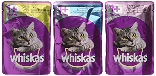 Whiskas Wet Cat Food 84 x 100 g Pouch for 1+ Adult, Mixed Selection in Jelly