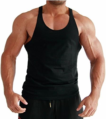 Plain Red Body Building Stringer Racer Back Tank Top Vest (Small, Red )