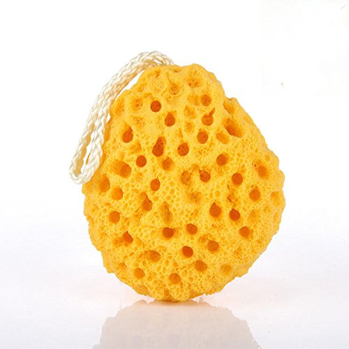 Fontee Baby Bébé éponge Enfants hydrophile bébé doux et aucune éponge de bain de douche d'irritation jaune