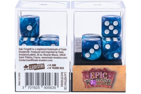 Epic Forge Set med 5 tärningar 6 sidor - Blue