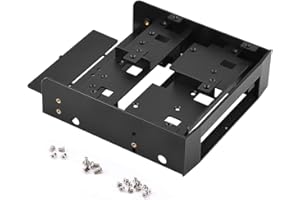 KIMISS OImaster 2.5 , to 5.25 Floppy Drive Bay Computer 5.25 4 3.5 HDD SSD Hard Drive Caddy Mounting Bracket Adapter