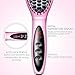 LONGKO Hair Straightener Straightening Brush - Hair Straightening Brush Ceramic Straightener Comb Adjustable 450?/230? Temperature 30min Timer Auto Lock for Smooth Silky Hair Styling Salon (Pink)