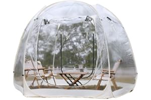 DHEAP Bubble Tent Pop Up Gazebo, 4-6 Personne Igloo Dome Garden Patio Canopy Shelter, Grande Pip De Serre Instantanée Surdimensionnée pour L'événement pour La Fête(Color:Transparence)