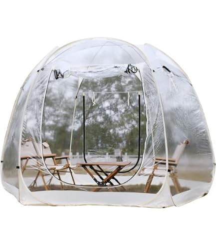 GOPLUS Tente Bulle à Ouverture Instantanée 6-10 Personnes - Tonnelle Transparente PVC Pour Camping Et Événements