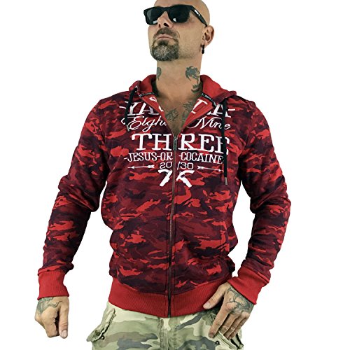 Yakuza Original Herren Jesus Or Cocaine Zip Hoodie Kapuzenjacke