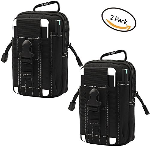 Molle Pouch Bag (Black-2 Pack)