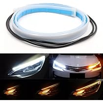 2Pz Strisce LED Auto Luci Diurne DRL + Frecce Sequenziali Flessibili 60cm