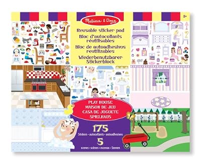 Melissa & Doug - 14197 - Bloc D’Autocollants Réutilisables - Maison De Jeu