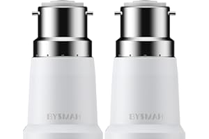 BYSMAH B22 to E27 Adapter, 2 Pack Bayonet to Screw Bulb Adaptor Fitting for Ceiling Fan Light Bulb,BC to ES Lamp Base Socket Converter for LED and Incandescent and CFL Bulbs