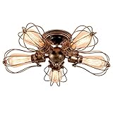 ❥ EINSATZBEREICH: Diese Retro Deckenleuchte passt in viele Dekore, besonders für Schlafzimmer, Restaurant, Café, Wohnzimmer, Küche, Landhaus und Arbeitszimmer.