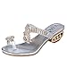 Produktbild Clearance Sale Damen Flach Kristall Roman Sommer Sandalen Strass Wedges Sommerschuhe Hohe Offener Zeh Schuhe Clogs Flip Flops Elegant Absatz Open Toe Shoes Walking Anti Rutsch Hausschuhe Beach Sport