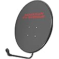 Maclean Satellite dish Maclean TV System, Phosphated Steel, Graphite (90cm, Satellite dish)