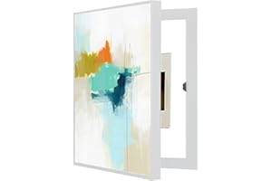 Hengqiyuan Copertura Quadro Elettrico Decorativa, Nascondi Contatore Quadri Copri Contatori Elettrici da Parete - Sono Disponibili Vari Stili,White(b),40x50 cm