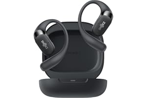 SHOKZ OpenFit 2 Open-Ear [Novità 2025], auric. Bluetooth True Wireless con micr., auric. con gancio con 48 ore di riproduzione, ricarica rapida, IP55, con borsa per il trasporto, beige