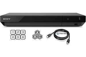 Region Free 4K UHD Blu-Ray Player Compatible with Sony UBP-X700M with UHD 4K Playback, 3D WiFi Multi Region Code Free | Blu-Ray Regions A, B, C | DVD Regions 0-8 with Dynastar 6FT HDMI Bundle