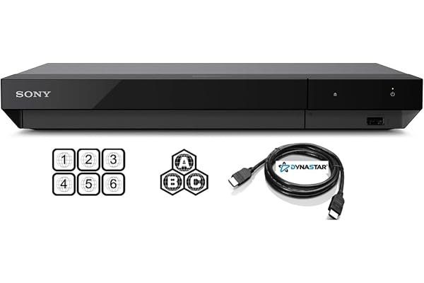 Region Free 4K UHD Blu-Ray Player Compatible with Sony UBP-X700 with UHD 4K Playback, 3D Multi Region Code Free | Blu-Ray Regions A, B, C | DVD Regions 0-8 with Dynastar 6FT HDMI Bundle