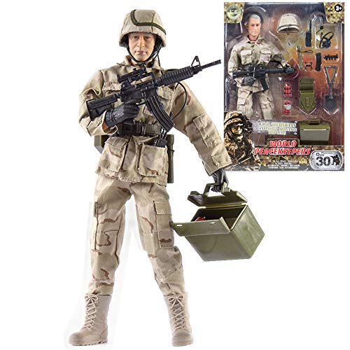 Peterkin 74710 World Peacekeepers EOD Technician Action Figure & Accessories Figure, Camouflage