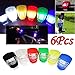 Produktbild Wokee LED Fahrradlicht Set, 6Pcs LED Silikon-Fahrrad-Fahrrad-Rückseiten-Rücklicht-gesetzter Stoß-Zyklus-Klipp-Licht-Wiederaufladbare LED Fahrradbeleuchtung Set 2 x CR2032 Batterien
