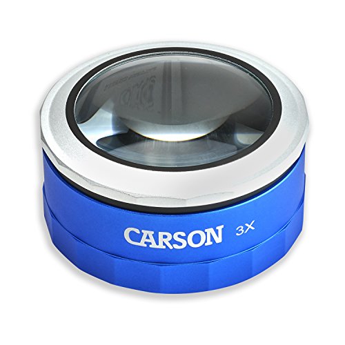 Carson Optical magnitouch 3 x Touch Activado LED Iluminado Lupa Soporte  Azul