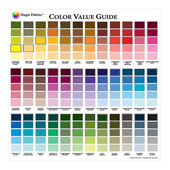Magic Palette Artists Color Value Guide by Color Wheel