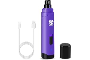 Casfuy Lima Unghie Cani - Tagliaunghie per Cani Elettrico Ricaricabile Silenziose con Vibrazioni Ridotte a 2 velocità Professionale per Cani e Gatti di Taglia Piccola Media e Grande