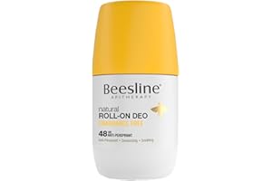 Beeesline Roll-On Deodorant - Sensitive Skin Safe, Fragrance-Free, 48H Natural Protection with Alum Crystal, 50ml