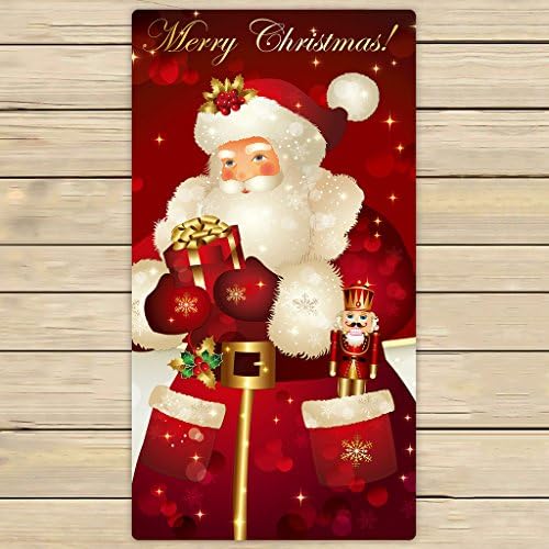 Cotton Bath Towels,Bathroom Body Shower Towel,Custom Merry christmas Dreamlike the Santa Claus Beach/Shower Towel Wrap For Home and Travel Use Size 30x56 inches