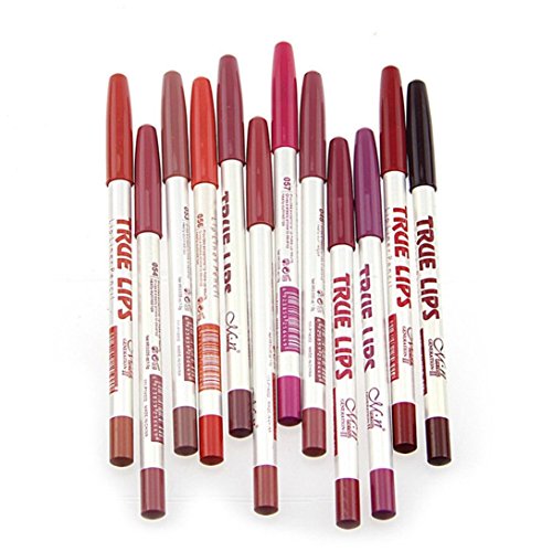 Oyedens 12pcs/Set Waterproof Lip Liner Pencil Long Lasting Lipliner Makeup Tools
