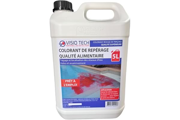 VISIO TECH Colorant de repérage ROUGE 5L, prêt à l'emploi