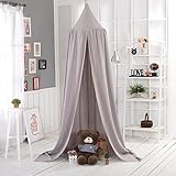 Betthimmel Deko Baldachin Bett-Baldachin EZbuy Baumwolle Dekoration Baldachin für Kinderzimmer Babybett Insekt Moskitonetz Schutz Indoor Outdoor Playing Reading Zelt, Höhe 240cm