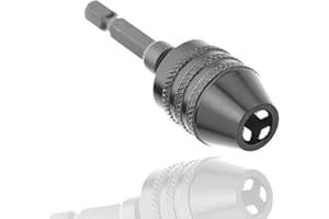 Bestgle 0.3-8mm Keyless Drill Chuck Conversion Tool Quick Change Screwdriver Adapter Converter with 1/4-Inch Hex Shank