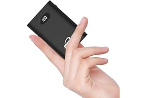 JONKUU Powerbank 13400 mAh, zewnętrzny akumulator do telefonu komórkowego, mały wyświetlacz LCD, przenośna ładowarka, mini duża pojemność, podwójne porty USB z wejściem typu C, zewnętrzna bateria zestaw do