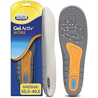 Scholl GelActiv Einlegesohlen Work für Arbeitsschuhe in 35,5-40,5 – Für stark beanspruchte Füße – 1 Paar Gelsohlen