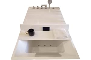 MNBVH Badewannenabdeckung, Holz-Plastik Falten Badewannenhalterung Isolierung und Staubdichte Lagerung Wasserdicht und Feuchtigkeitsbeständig Bathtub Cover 180×80 cm
