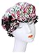 Moolecole Fashion Women's Bow-knot Waterproof Double Layer Shower Cap Floral Bathing Cap Spa Shower Hat
