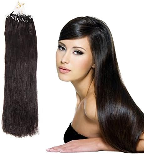 20inch 50g Micro Loop Human Hair Extensions Natural Black #1B 100% Remy Human Hair High Quality Very Soft Hair Extensions