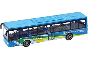 LabDip Toy Bus with Box, Alloy Diecast Pull Back Bus Toy Vehicles, 1:64 Scale Pull-Back Bus, Metal Cars Model,Bus Toy Car Model Pull Back City Bus Kids Gifts (Blue)