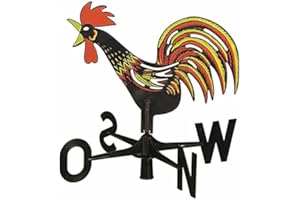 DOKADO Wetterhahn Wetterfahne Windspiel für Balkon und Garten Gartenlaube Terrasse Dach Windmesser