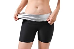 HUSHUI Pantalones de Sauna para Mujer, 2 en 1 Pantalones de Sauna para Mujer para Entrenamiento, pérdida de Peso, Pantalones adelgazantes, Mallas de Entrenamiento, Pantalones de chándal de Sauna