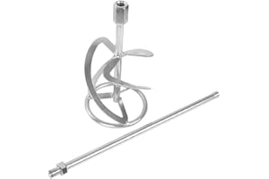 hinffinity Paddle Mixer Drill - Cement Stirrer, S - Type Threaded Head Stirring Rod Cement Putty Paint Coating Agitator for Mixing Plaster/Paint/Mortar/Glue/Adhesive